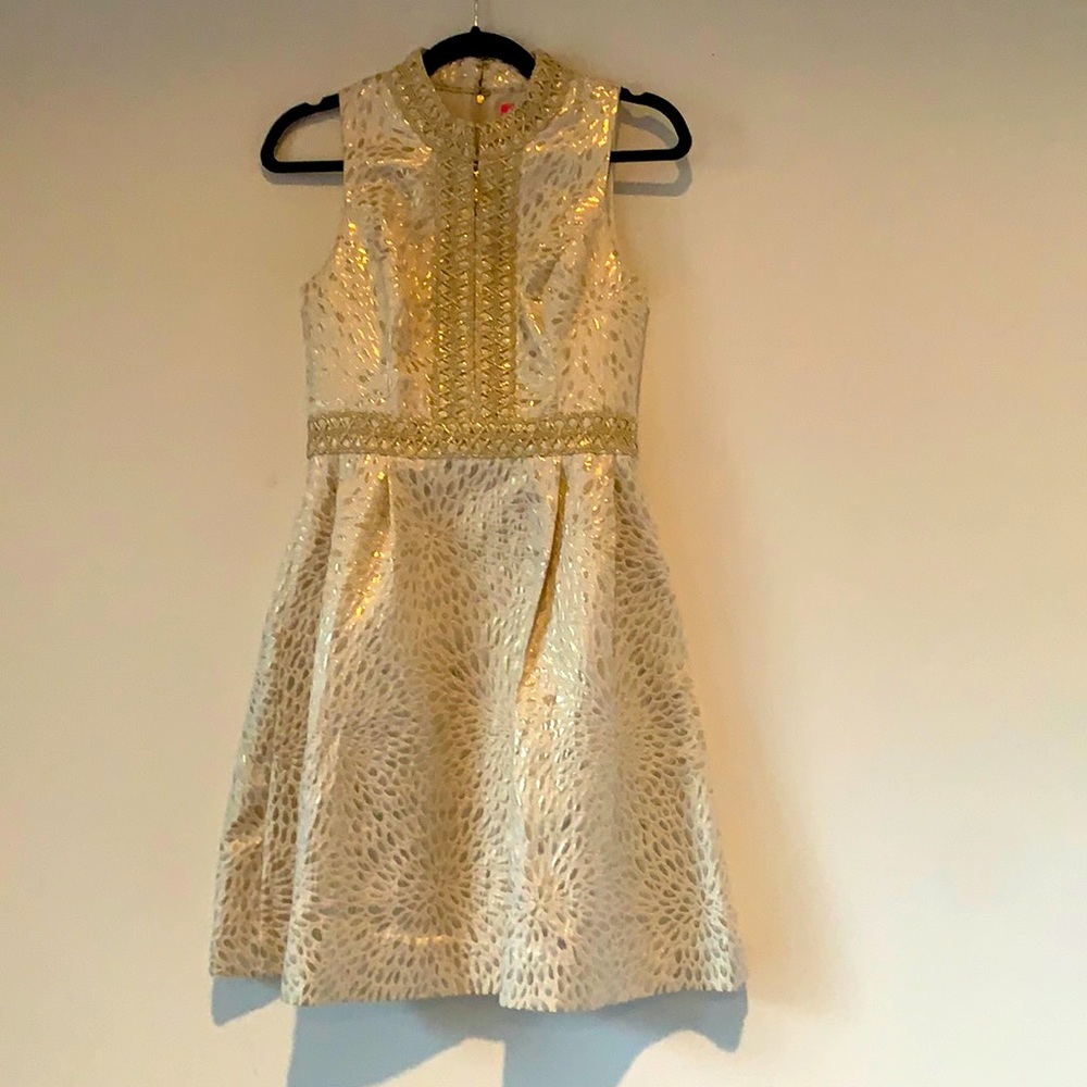 Lilly Pulitzer Franci gold dress